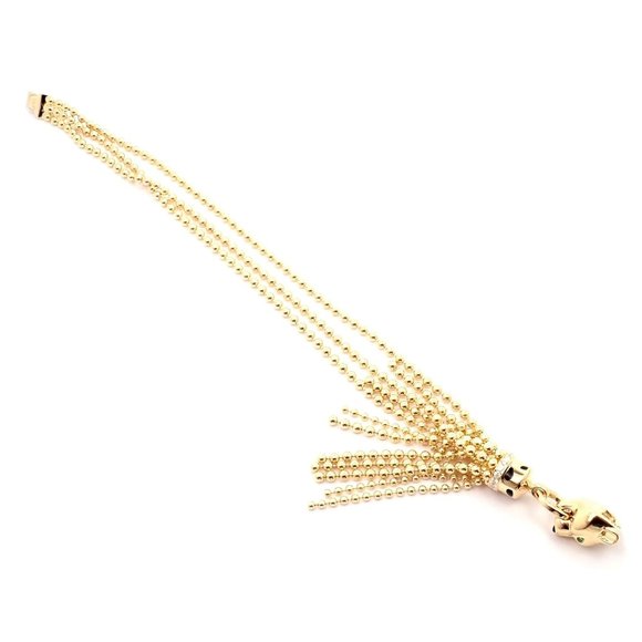 Authentic Panthere De Cartier Panther 18k Yellow Gold Diamond Tsavorite Bracelet - Picture 5 of 12
